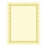 Southworth Premium Certificates, 8.5 x 11, IvoryGold with Spiro Gold Foil Border,15Pack (SOUCTP2V)