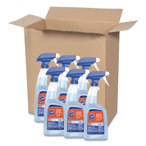 Spic and Span Disinfecting All-Purpose Spray and Glass Cleaner, Fresh Scent, 32 oz Spray Bottle, 6Carton (PGC75353)