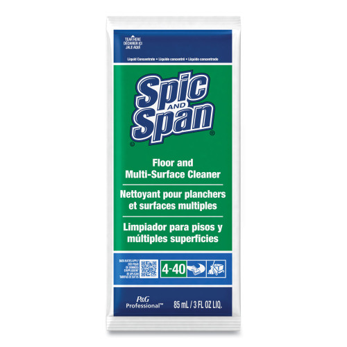 Spic and Span Liquid Floor Cleaner, 3 oz Packet, 45Carton (PGC02011)