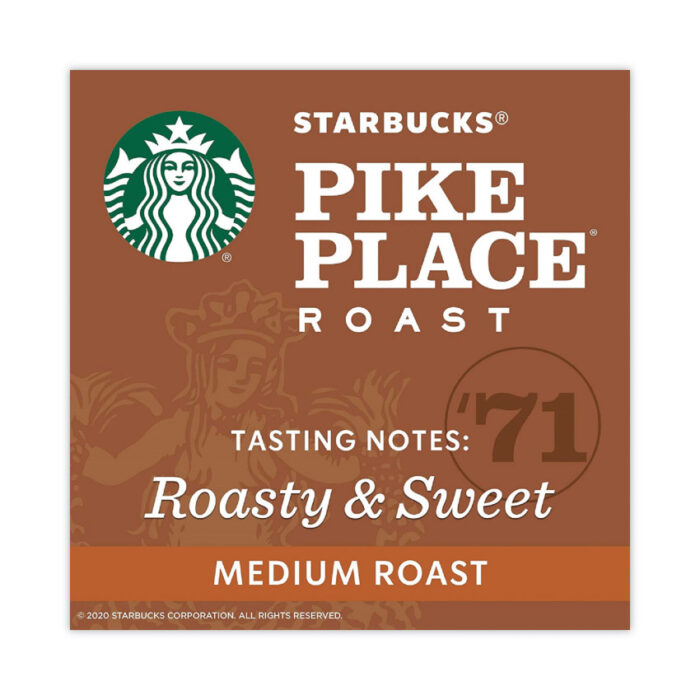 Starbucks Whole Bean Coffee, Pike Place Roast, 1 lb Bag, 6Carton (SBK11017854CT)