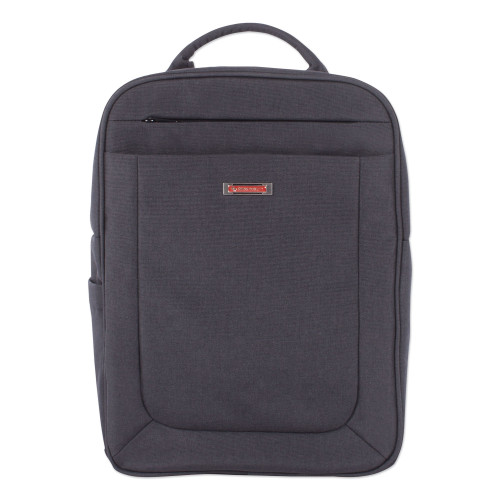 Swiss Mobility Cadence 2 Section Business Backpack, Fits Devices Up to 15.6, Polyester, 6 x 6 x 17, Charcoal (SWZBKP1012SMCH)