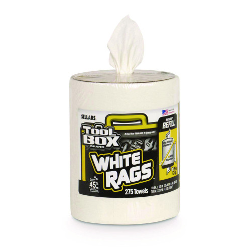 TOOLBOX Z300 Wipers Big Grip Refill, 1-Ply, 10 x 12, White, 6Carton (SLR20421)
