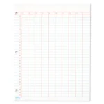 TOPS Data Pad with Numbered Column Headings, DataLab-Record Format, WideLegal Rule, 10 Columns, 8.5 x 11, White, 50 Sheets (TOP3619)