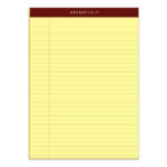 TOPS Docket Gold Ruled Perforated Pads, WideLegal Rule, 50 Canary-Yellow 8.5 x 11.75 Sheets, 12Pack (TOP63950)