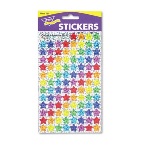 TREND SuperSpots and SuperShapes Sticker Variety Packs, Colorful Sparkle Stars, Assorted Colors,1,300Pack (TEPT46910)