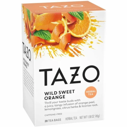 Tazo Tea Bags, Wild Sweet Orange, 20Box, 6 BoxesCarton (TZO20034)