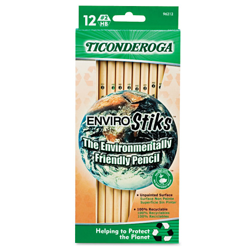 EnviroStiks Pencil, HB (#2), Black Lead, Natural Woodgrain Barrel, Dozen EnviroStiks Pencil, HB (#2), Black Lead, Natural Woodgrain Barrel, Dozen