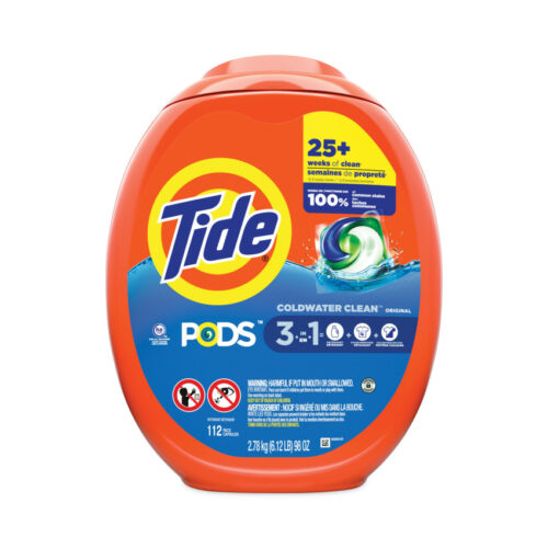 Tide Pods, Tide Original, 112 PodsTub, 4 TubsCarton (PGC03243)