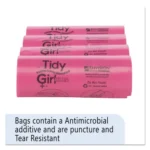 Tidy Girl Feminine Hygiene Sanitary Disposal Bags, 4 x 4 x 10, PinkBlack, 150 BagsRoll, 4 RollsCarton (STOTGUF)