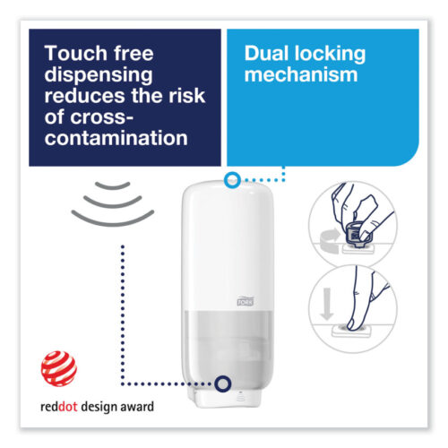 Tork Elevation Foam Skincare Auto Dispenser with Intuition Sensor, 1 L33 oz, 4.45 x 5.12 x 10.94, White, 4Carton (TRK571600)