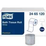 Tork Premium Bath Tissue, Septic Safe, 2-Ply, White, 450 SheetsRoll, 48 RollsCarton (TRK2465120)