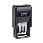 Trodat Printy Economy Micro 5-in-1 Date Stamp, Self-Inking, 1 x 0.75, BlueRed (USSE4853L)