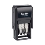 Trodat Printy Economy Micro 5-in-1 Date Stamp with Text Plates, Self-Inking, 1 x 0.75, BlueRed (USSE4850L)