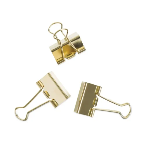 U Brands Binder Clips, Medium, Gold, 72Pack (UBR3600U0624)