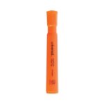 Universal Desk Highlighters, Fluorescent Orange Ink, Chisel Tip, Orange Barrel, Dozen (UNV08863)