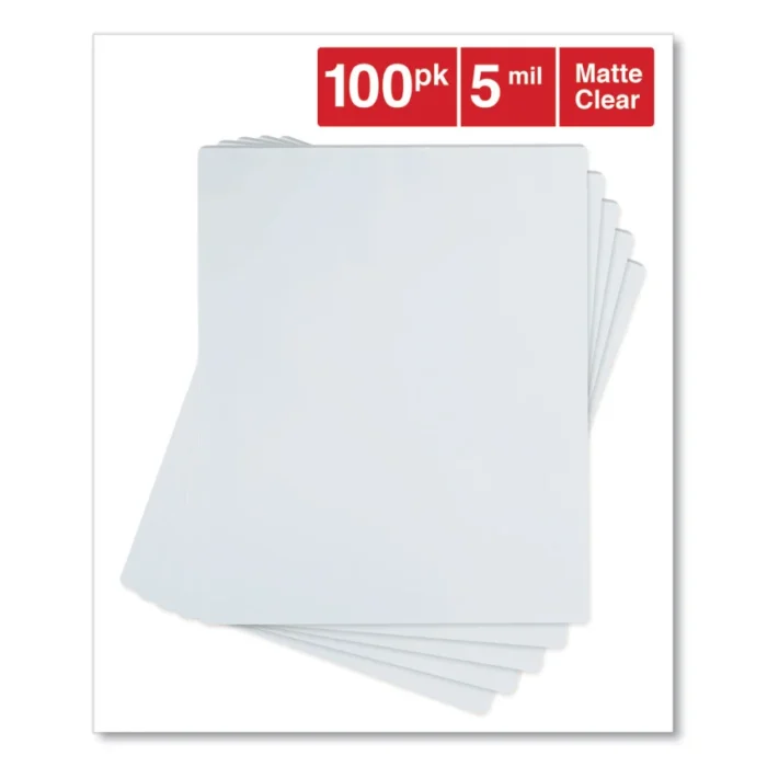 Universal Laminating Pouches, 5 mil, 9 x 11.5, Gloss Clear, 100Pack (UNV84624)