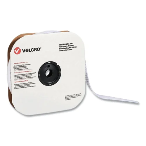 VELCRO Brand Sticky-Back Fasteners, Loop Side, 1 x 75 ft, White (VEK190959)