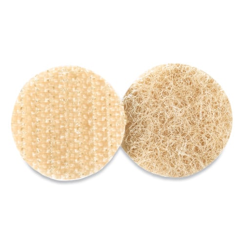 VELCRO Brand Sticky-Back Fasteners with Dispenser Box, Removable Adhesive, 0.75 dia, Beige, 200Roll (VEK90140)