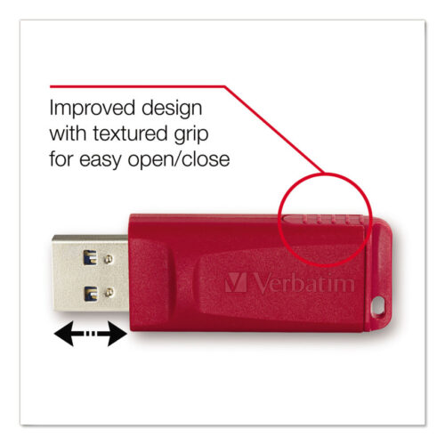 Verbatim Store 'n' Go USB Flash Drive, 8 GB, Assorted Colors, 3Pack (VER98703)
