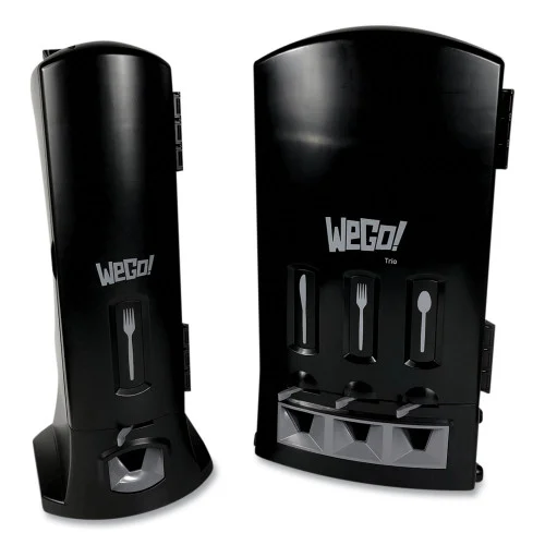 WeGo Dispenser, WeGo Utensils, 10.22 x 12.5 x 23.75, Black (WEG56101100)