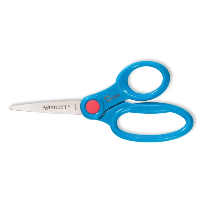 Westcott Kids' Scissors with Antimicrobial Protection, Pointed Tip, 5 Long, 2 Cut Length, Randomly Assorted Handle Color (ACM14607)