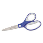 Westcott KleenEarth Soft Handle Scissors, 7 Long, 2.25 Cut Length, Straight BlueGray Handle (ACM15553) (2)