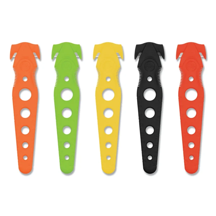 Westcott Safety Cutter, 1.2 Blade, 5.75 Plastic Handle, Assorted, 5Pack (ACM17379)