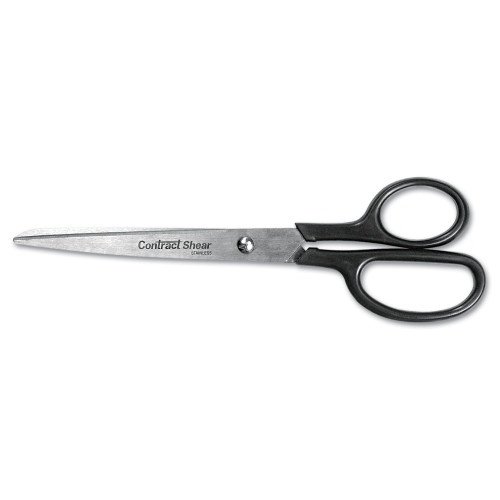 Westcott Straight Contract Scissors, 8 Long, 3 Cut Length, Straight Black Handle (ACM10572)