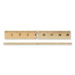 Westcott Wooden Meter Stick, StandardMetric, 39.5, Clear Lacquer Finish, 12Box (ACM10431)