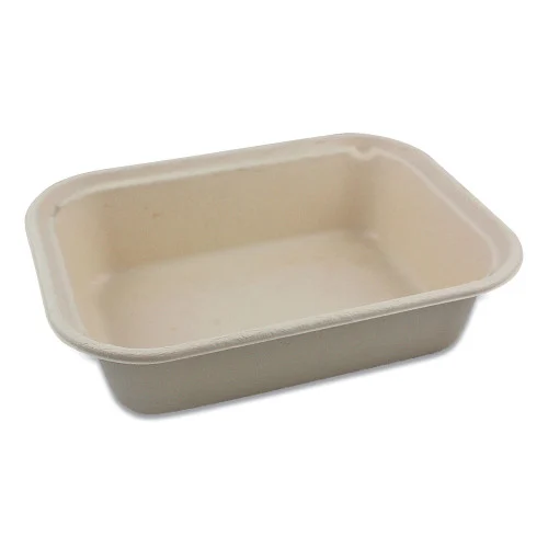 World Centric Fiber Containers, 60 oz, 7.5 x 9.8 x 2.7, Natural, Paper, 400Carton (WORTRSC60)