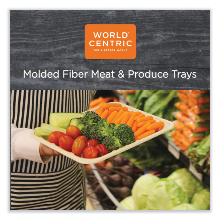 World Centric Fiber Trays, 7.1 x 9.1 x 0.7, Natural, Paper, 500Carton (WORTRSC4SLFS)