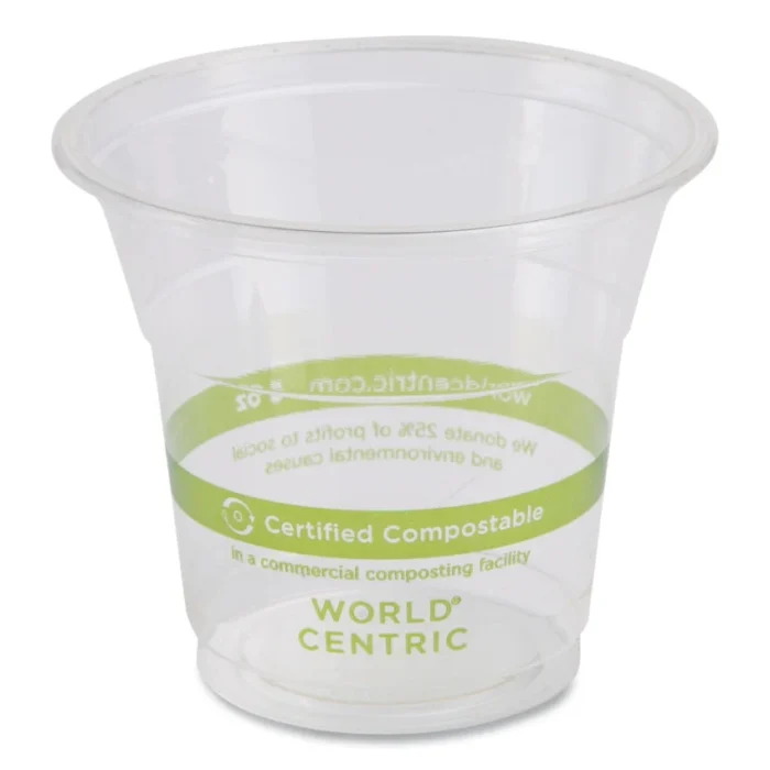 World Centric PLA Clear Cold Cups, 5 oz, Clear, 2,000Carton (WORCPCS5)