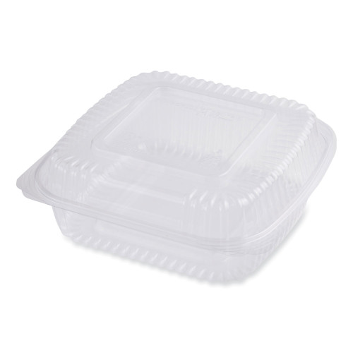 World Centric PLA Hinged Clamshells, 46 oz, 8.3 x 8.6 x 3.1, Clear, Plastic, 300Carton (WORKLCS8N)