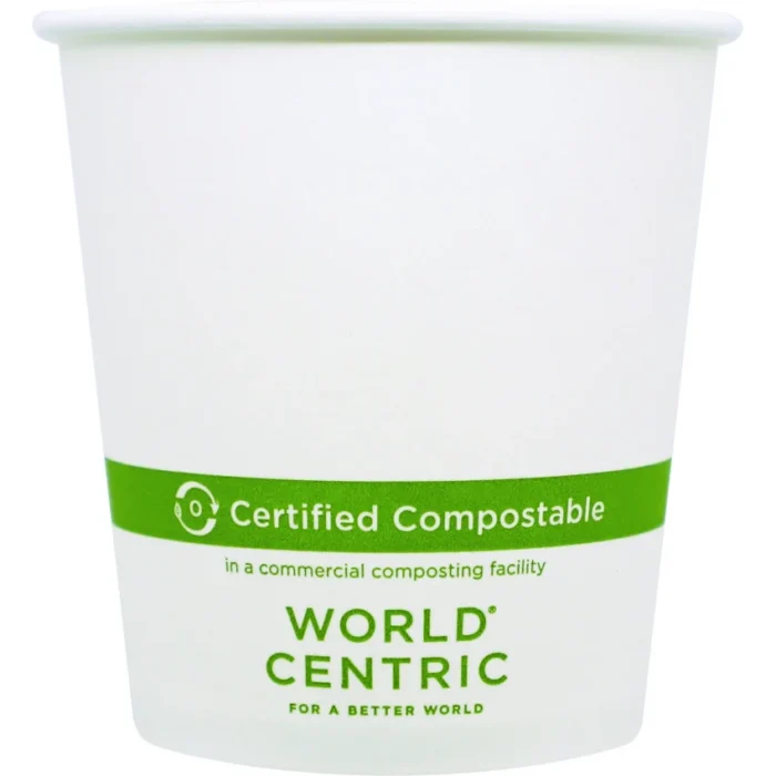 World Centric Paper Hot Cups, White, 1,000Carton (WORCUPA10)