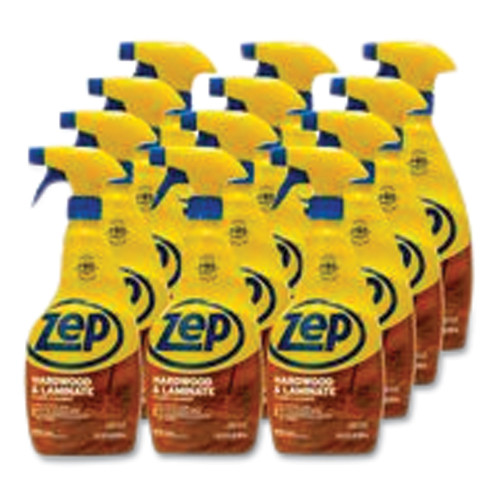 Zep Commercial Hardwood and Laminate Cleaner, 32 oz Spray Bottle, 12Carton (ZPEZUHLF32CT)