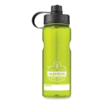 ergodyne Chill-Its 5151 Plastic Wide Mouth Water Bottle, 34 oz, Lime (EGO13153)