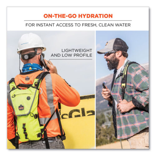 ergodyne Chill-Its 5156 Low Profile Hydration Pack, 3 L, Hi-Vis Lime (EGO13162)
