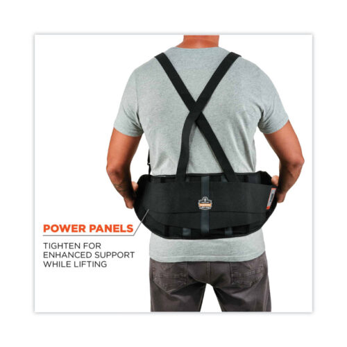 ergodyne ProFlex 100 Economy Spandex Back Support Brace, Large, 34 to 38 Waist, Black (EGO11384)