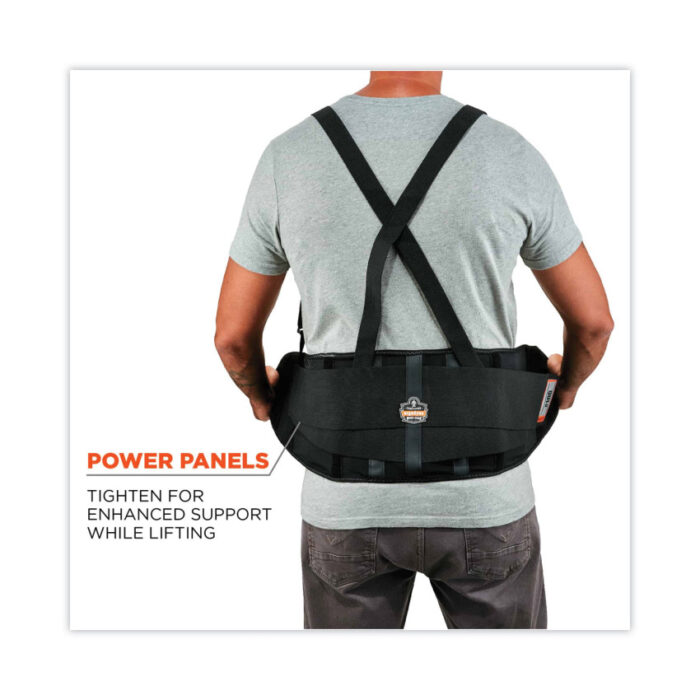 ergodyne ProFlex 100 Economy Spandex Back Support Brace, Large, 34 to 38 Waist, Black (EGO11384)