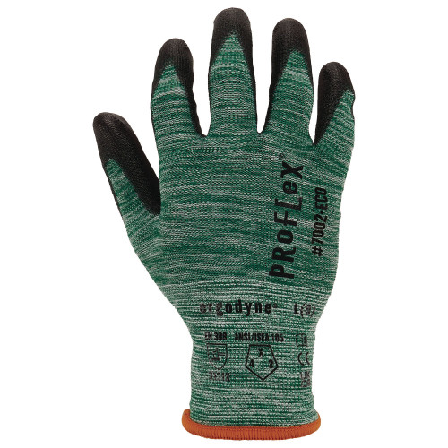 ergodyne ProFlex 7002-ECO Recycled PU Coated Gloves, Green, Medium, Pair (EGO10563)