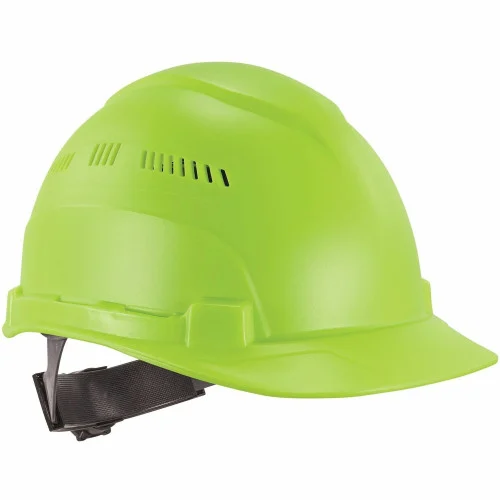 ergodyne Skullerz 8966 Class C Lightweight Cap-Style Hard Hat, Adjustable Venting, 6-Point Rachet Suspension, Lime (EGO60224)