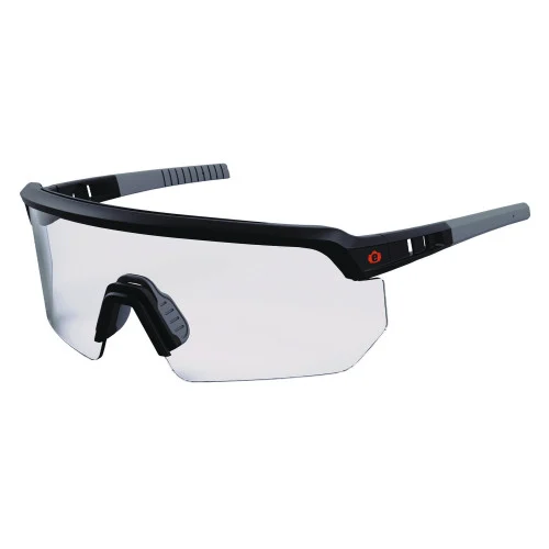 ergodyne Skullerz AEGIR Safety Glasses, Matte Black Nylon Impact Frame, Clear Polycarbonate Lens (EGO55001)