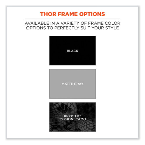 ergodyne Skullerz Thor Safety Glasses, Black Nylon Impact Frame, Smoke Polycarbonate Lens (EGO51030)