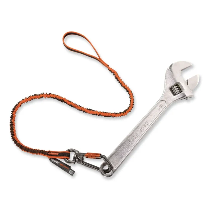 ergodyne Squids 3109F(x) Tool Lanyard, Swiveling Aluminum Carabiner + Loop, 25 lb Max Working Capacity, 38 to 48 Long (EGO19809)