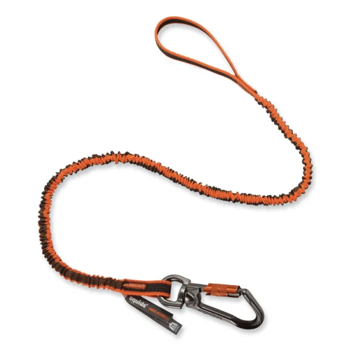 ergodyne Squids 3109F(x) Tool Lanyard, Swiveling Aluminum Carabiner + Loop, 25 lb Max Working Capacity, 38 to 48 Long (EGO19809)