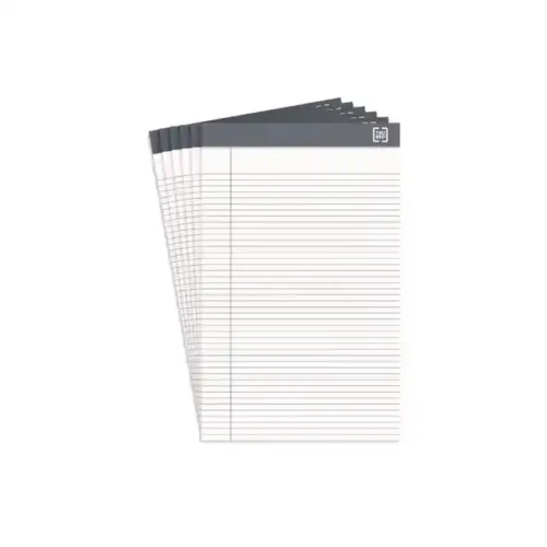 TRU RED Notepads, Narrow Rule, 50 White 5 x 8 Sheets, 6/Pack (TUDTR59900)