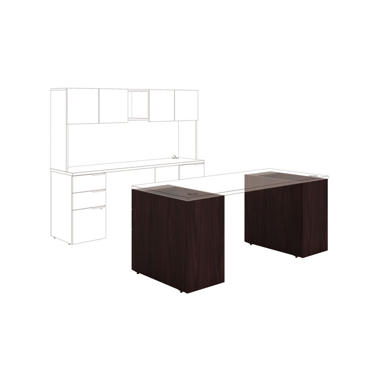 HON Voi Support Pedestal, Left or Right, 3-Drawers: Box/Box/File, Legal/Letter, Mahogany, 16" x 30" x 28.5" (HONVSP30XN)