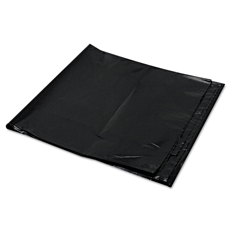 Trinity Plastics Low-Density Can Liners, 56 gal, 1.6 mil, 43" x 47", Black, Flat Pack, 100/Carton (TRNML4347X)