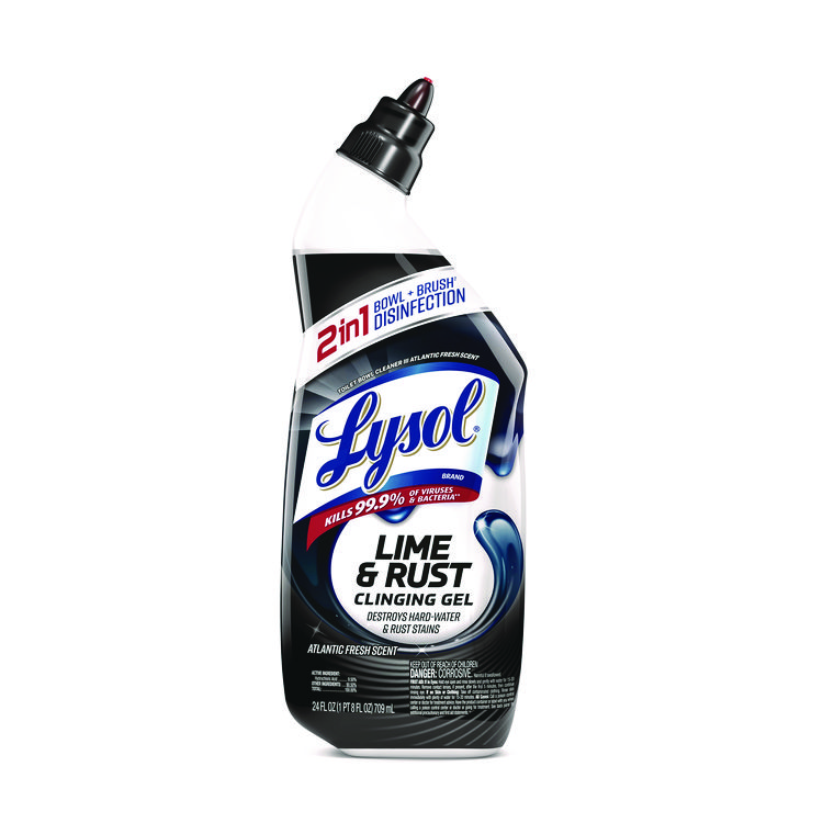 LYSOL Brand Disinfectant Toilet Bowl Cleaner w/Lime/Rust Remover, Atlantic Fresh, 24 oz, 9/Carton (RAC98013)