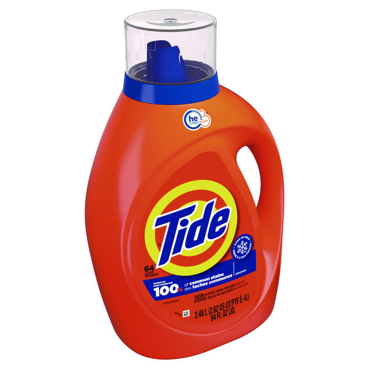 Tide HE Laundry Detergent, Original Scent, Liquid, 64 Loads, 84 oz Bottle (PGC12110EA)